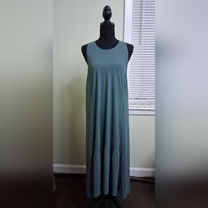 Sweaty Betty Ace Racerback High Low Forest Green Dress Large